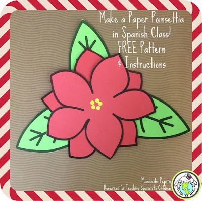 paper poinsettia craft for spanish class poinsettia elementary poinsettia elementary