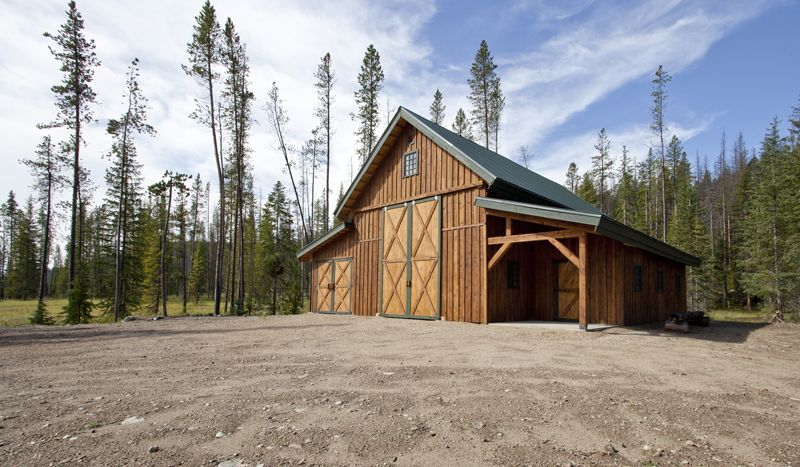 Western Horse Barn used to store Custom RV Sand Creek 