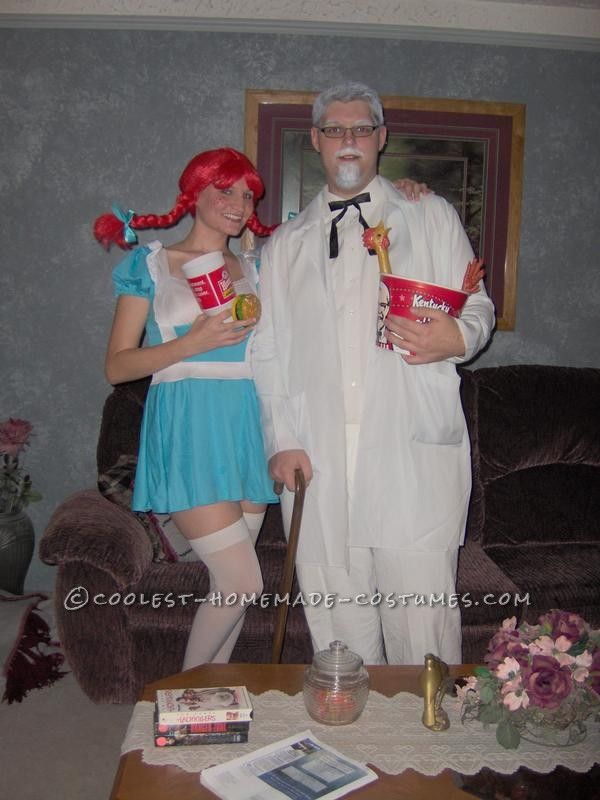 Dark black lesbian porn Wendy fast food costume