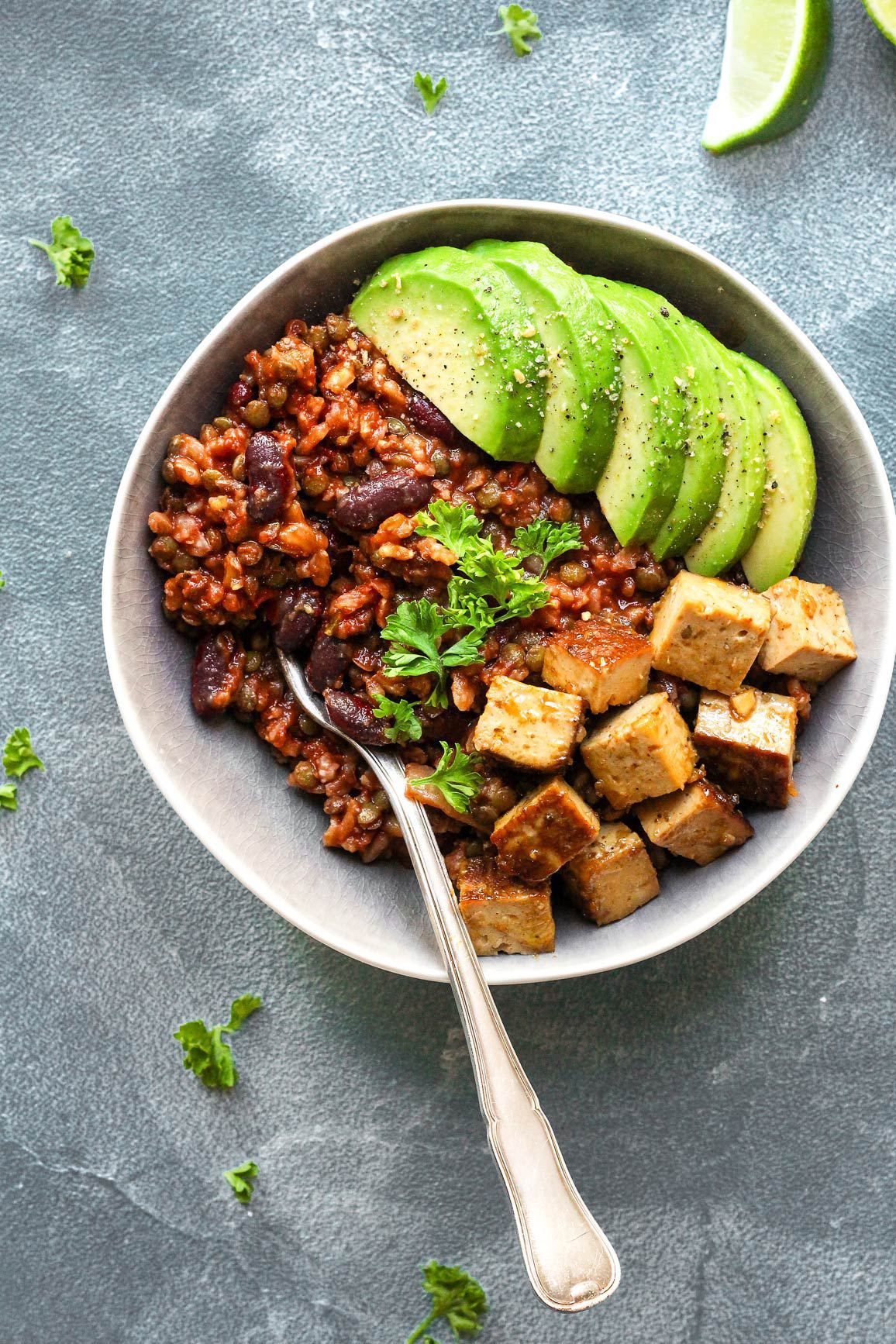 Enchilada Power Bowls With Spicy Tofu Enchilada Power Bowls With Spicy Tofu