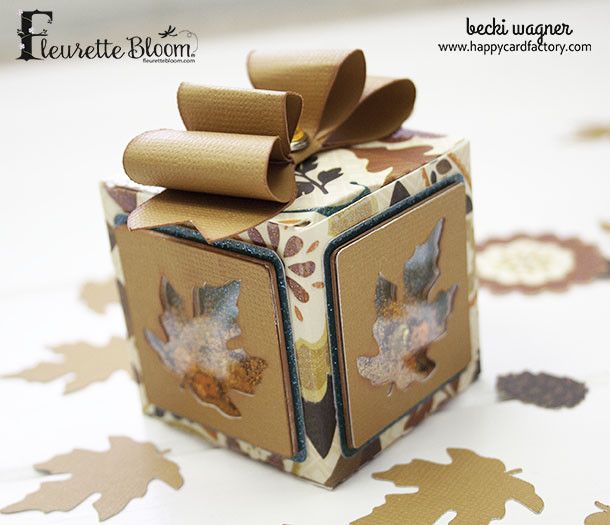 autumn shaker box shaker boxes card factory happy cards