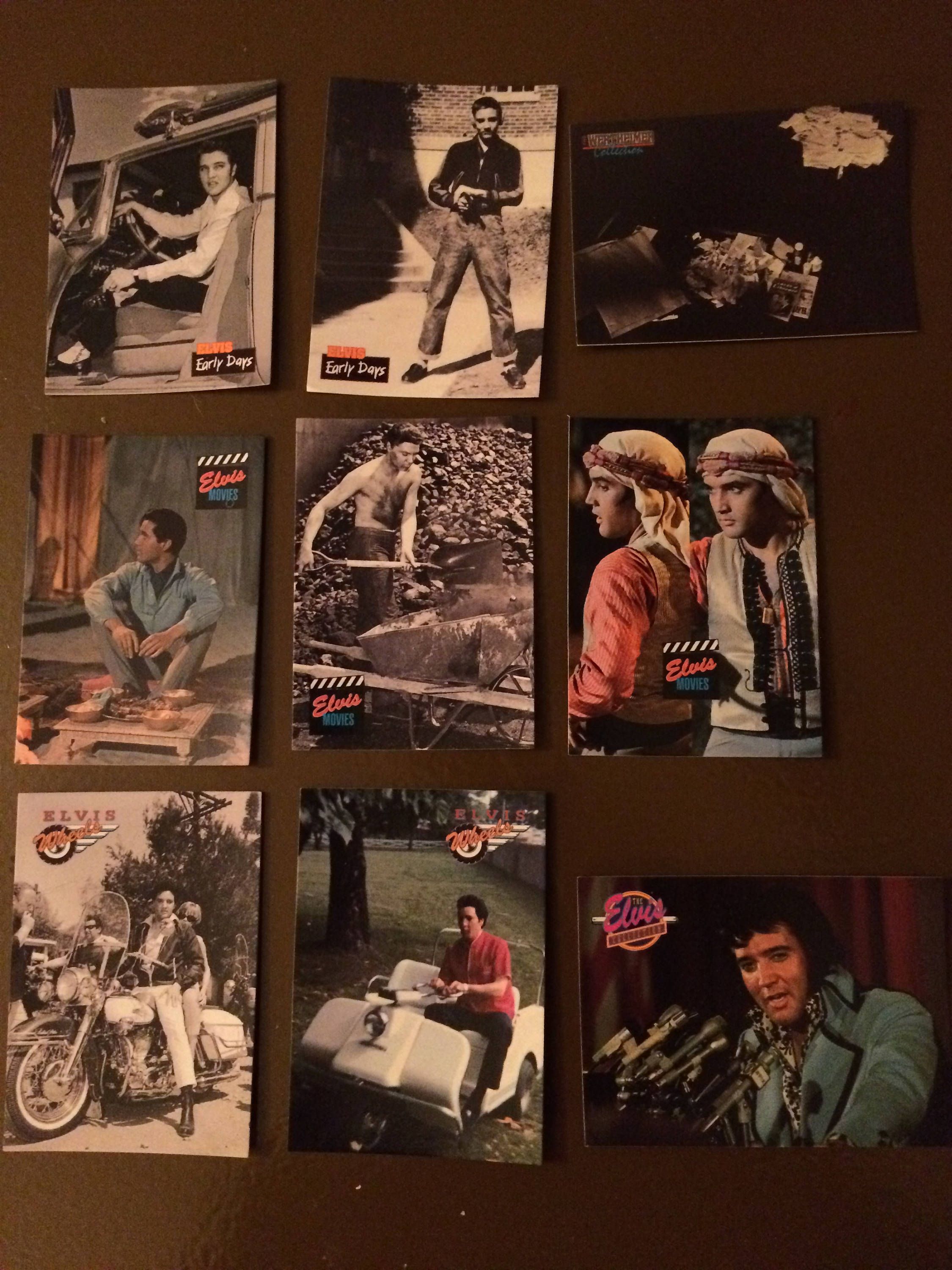 Elvis Presley trading cards. 14 total miscellaneous 1992