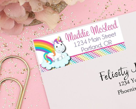 rainbow address labels