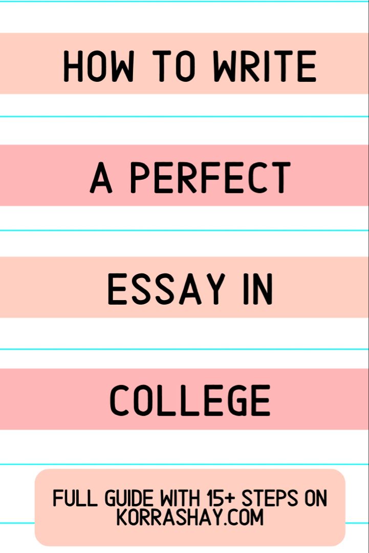 How to write the perfect college essay