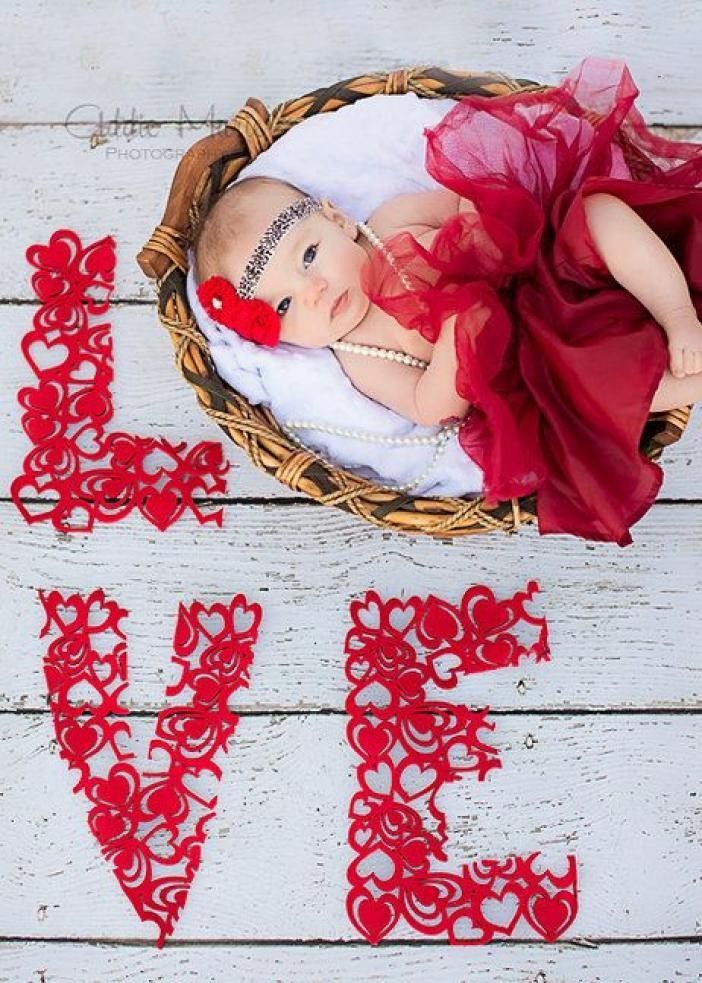 19 Valentine's Day Photo Ideas For Your Little Ones Diy newborn