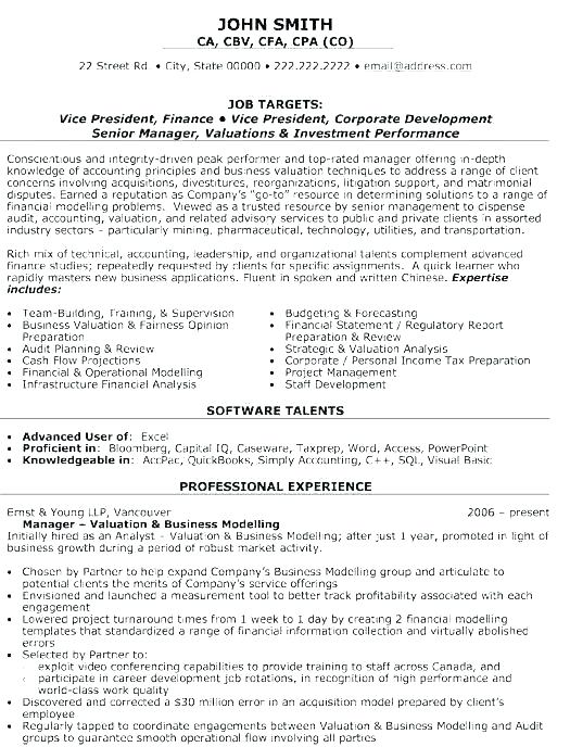 business administration resume template vice president of ate sales executi examples tips provisional balance sheet in excel and profit loss account format