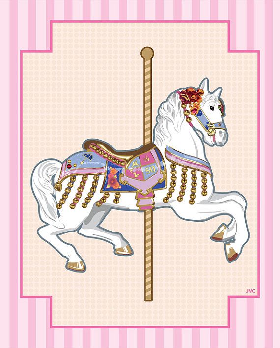 Baby Nursery Carousel Horse Prints 8 By 10 On Etsy