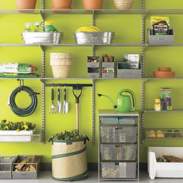 For gardening tools Garage Shed, Garage Walls, Garage House, Garage Storage, Garage Paint, Dream Garage, Web Design, House Design, Design Ideas