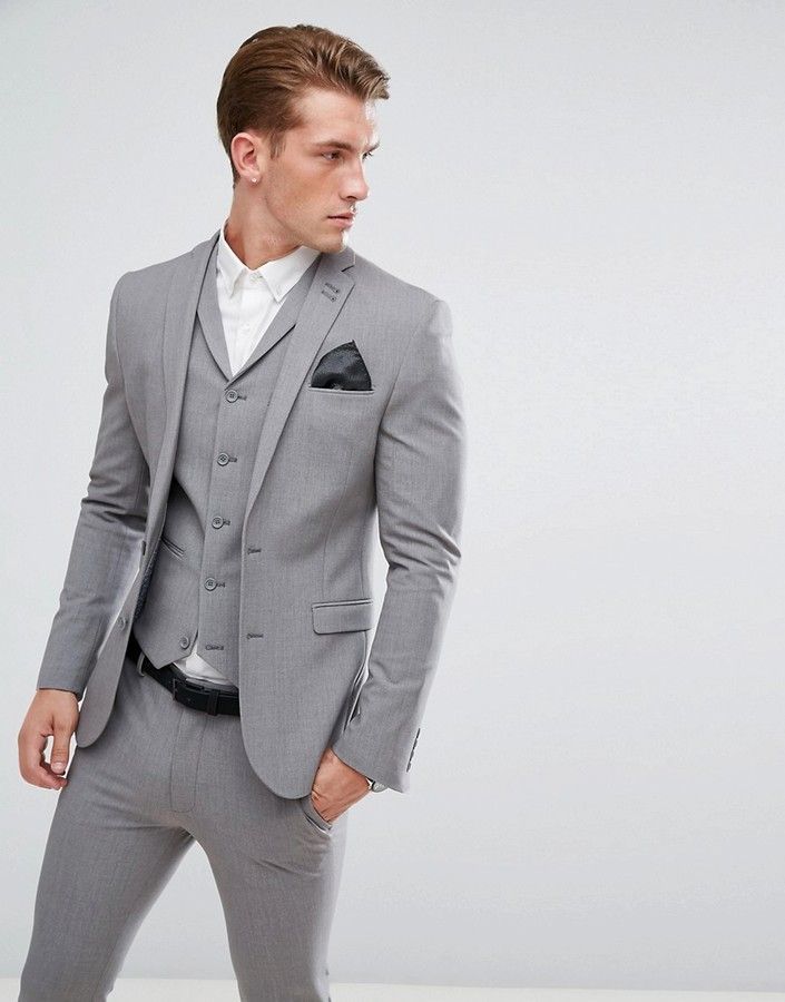 Asos Super Skinny Fit Suit Review 3 Asos Super Skinny Fit Suit Jacket In Mid Gray Mens