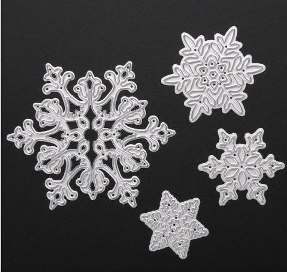 4pcs Set Xmas Metal Cutting Dies Stencil DIY Embossing Dies Christmas Card