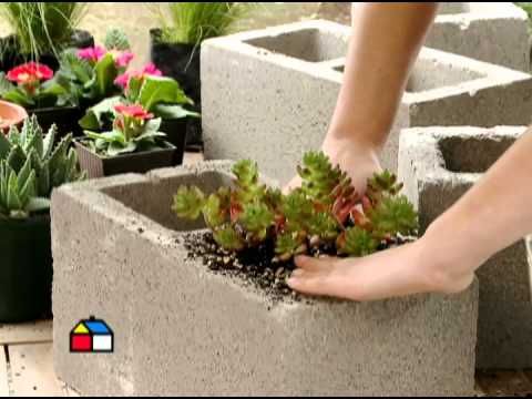 Cómo hacer maceteros con bloques de hormigón? (+lista de - maceteros para jardin Cómo hacer maceteros con bloques de hormigón? (+lista de - maceteros para jardin