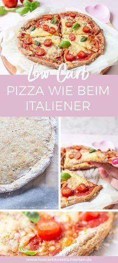 Pizza wie beim Italiener mit Hefe und knusprigem Rand (Rezept, low carb, glutenfrei)