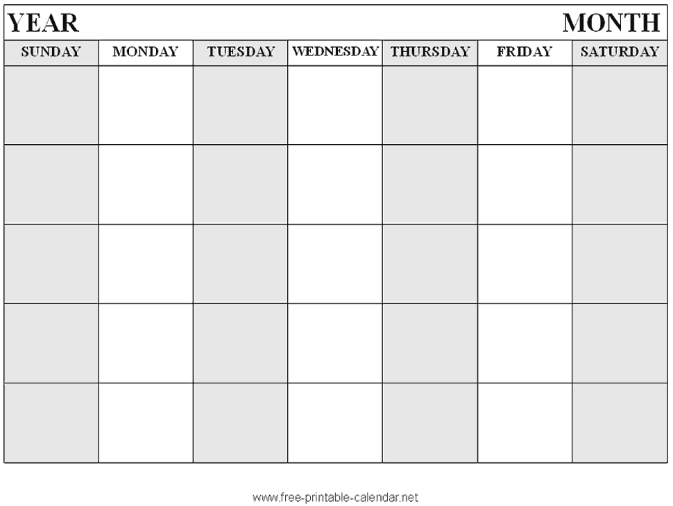 5 awesome blank calendar template for kids images school calendar page template