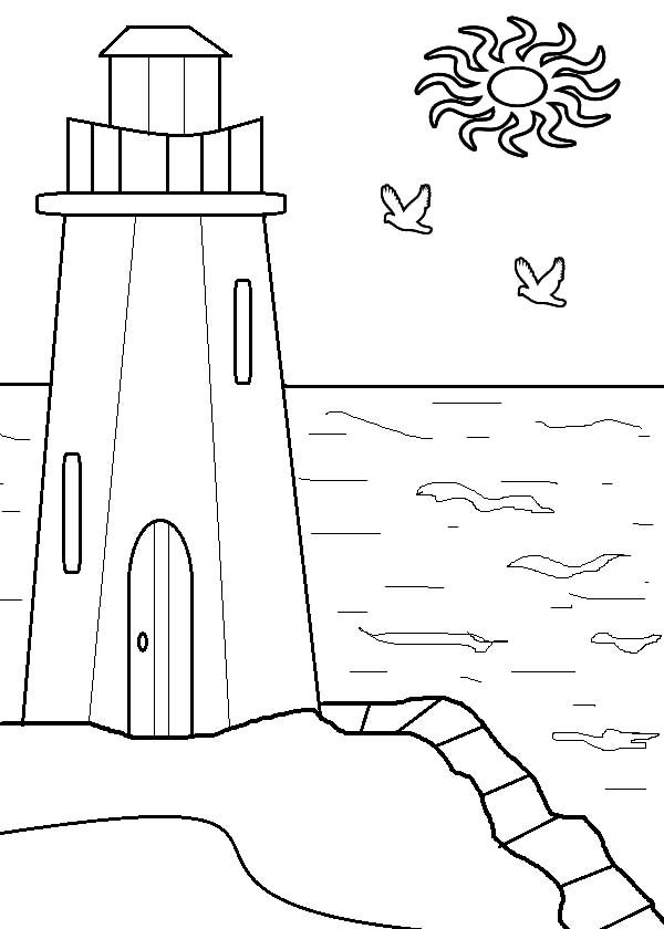 Lighthouse, : Lighthouse Closed at Daylight Coloring Pages | Online