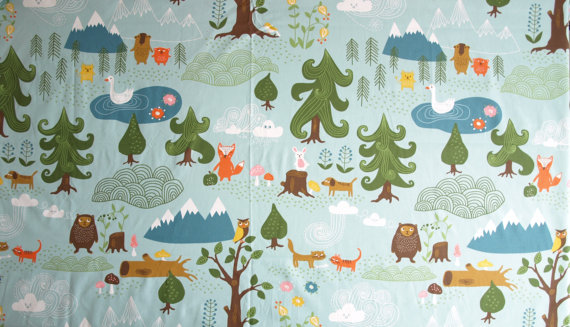 decorative fabrics fabric furnishings bear print Children/'s fabrics Scandinavian fabric animal print