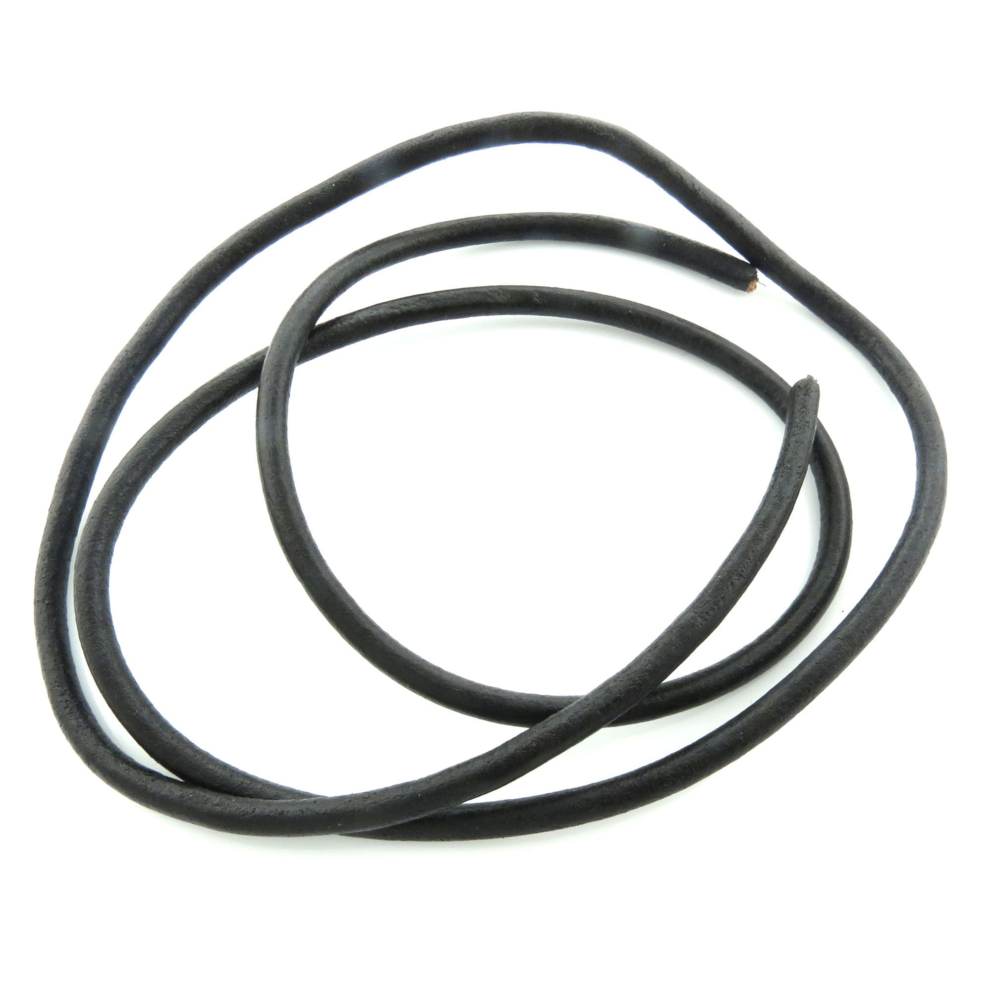 5 m LEDERBAND schwarz 2mm Lederriemen Schnur rund