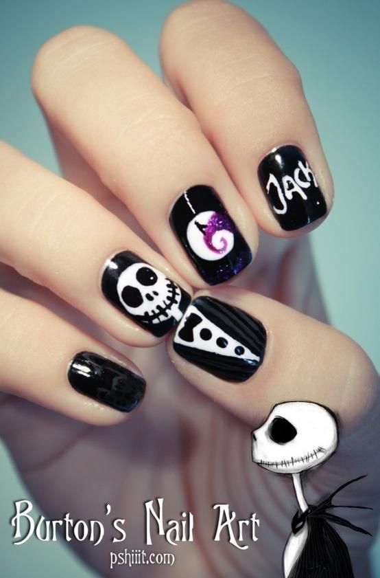 Awesome #Thesundaynailbattle // Jack Skellington Perd La Tête Christmas nail art designs · awesome #Thesundaynailbattle // Jack Skellington perd la tête - Awesome #Thesundaynailbattle // Jack Skellington Perd La Tête