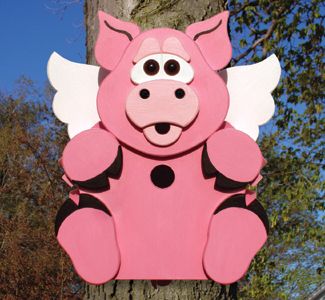 When Pigs Fly Birdhouse Wood Plan | Birdhouse woodworking