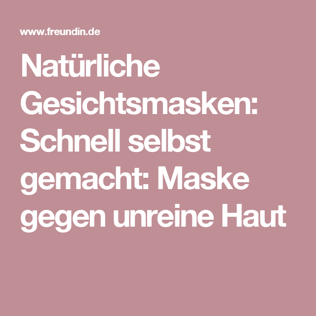 Unreine Haut Durch Maske Unreine Haut Durch Maske