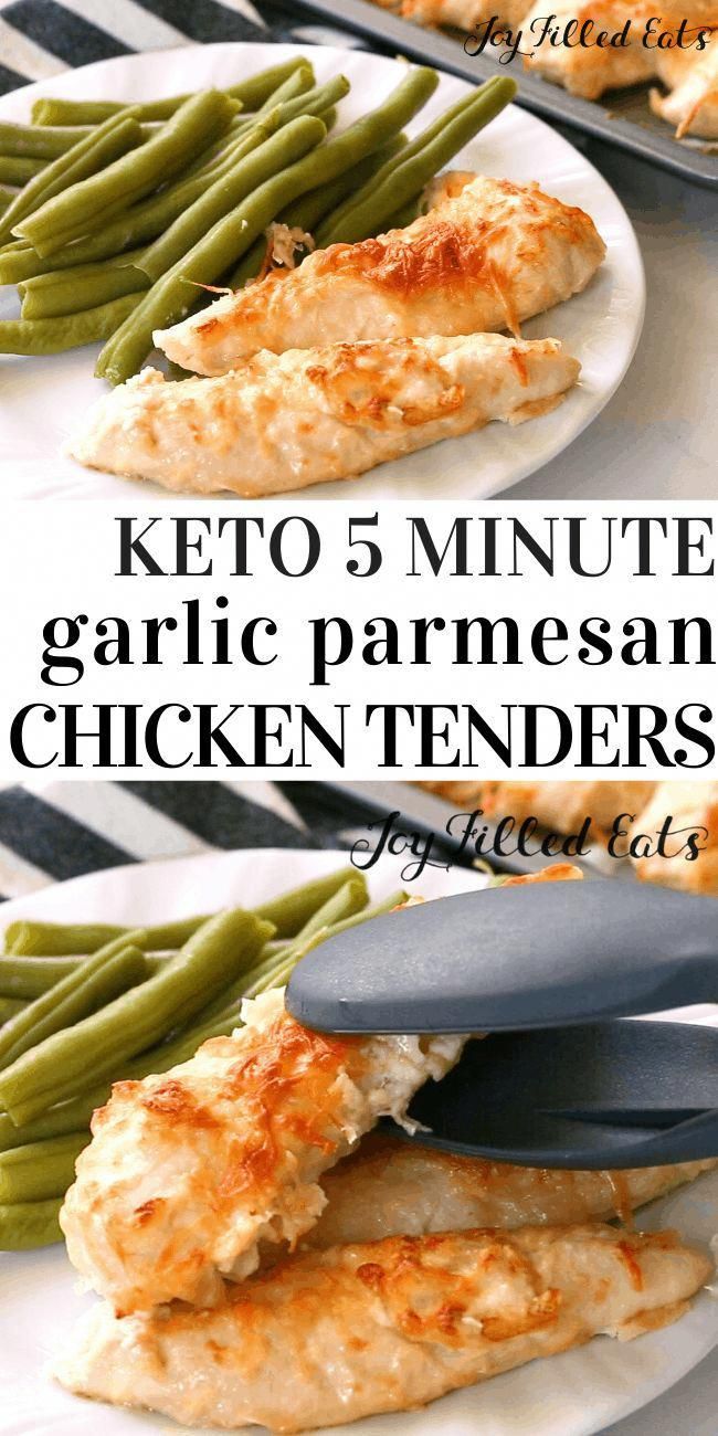 Keto 5 Minute Garlic Parmesan Chicken Tenders #health #fitness #nutrition #keto #ketogenic #ketodiet...