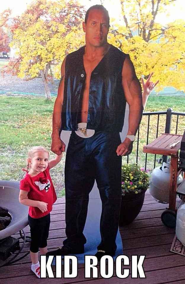 Someone Used A Cardboard Cutout Of The Rock To Make Some Really