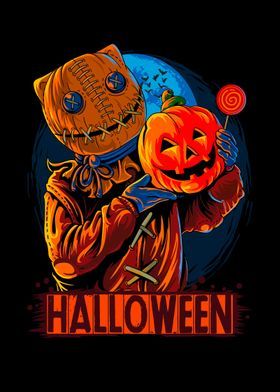 Displate is a one-of-a-kind metal poster designed to capture your unique passions. Sturdy, magnet mounted, and durable – not to mention easy on the eyes! Halloween Scarecrow, Halloween Artwork, Halloween Poster, Halloween Pumpkins, Halloween Patterns, Halloween Design, Halloween Themes, Creepy Pumpkin, Pumpkin Carvings Stencils