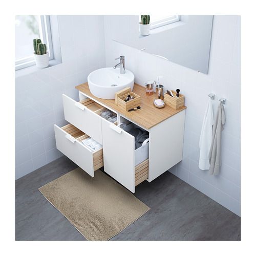 GODMORGON TOLKEN TÖRNVIKEN Allaskaluste+allas 45, valkoinen, bambu - ikea meuble salle de bain godmorgon GODMORGON TOLKEN TÖRNVIKEN Allaskaluste+allas 45, valkoinen, bambu - ikea meuble salle de bain godmorgon