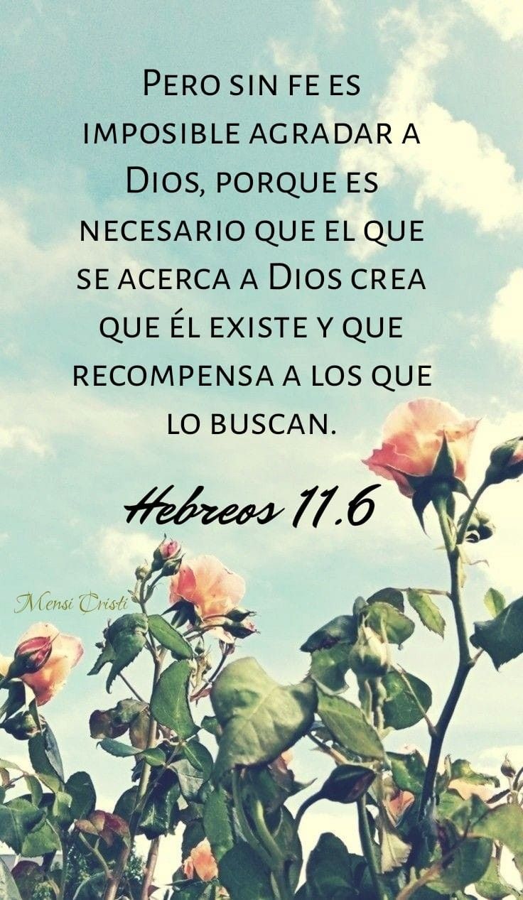 Mensajes Cristianos Hebreos 11 6 En 2021 Frases Cristianas De Animo Frases Cristianas Frases Cristianas Inspiradoras