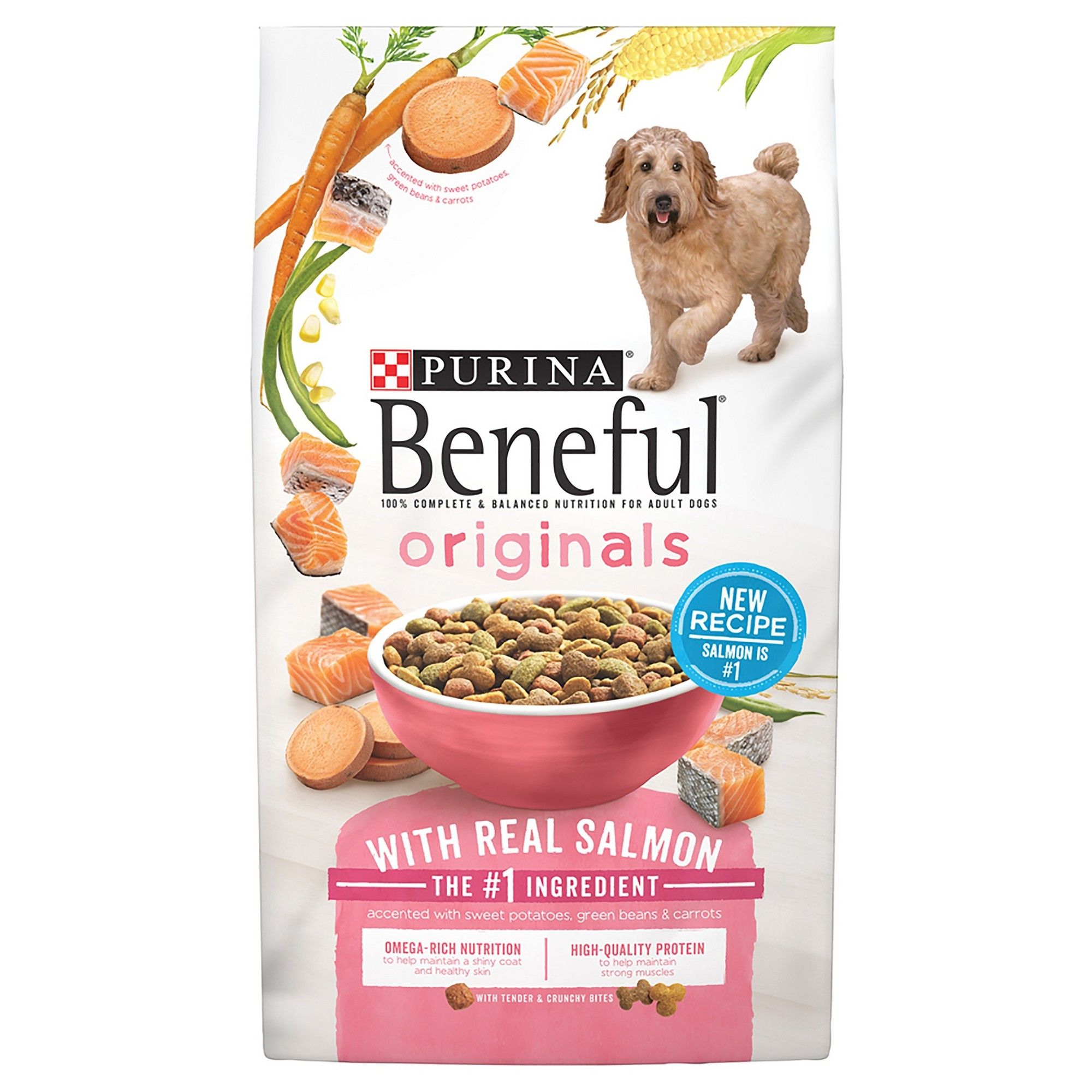 Purina Beneful Originals Real Salmon Dry Dog Food 15 5lbs Dry