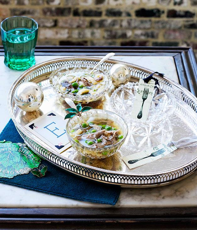 australian-gourmet-traveller-recipe-for-duck-broth-with-peas-and