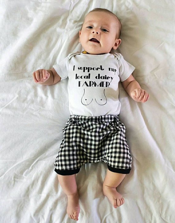 Funny Breastfeeding Baby Clothes Infant Girl Infant Boy Baby | Etsy | Baby outfits newborn, Baby
