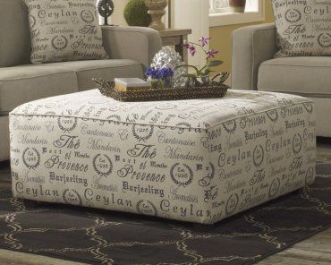Script Ottoman From The Eastham Collection Ottoman Oversized Ottoman Accent Ottoman
