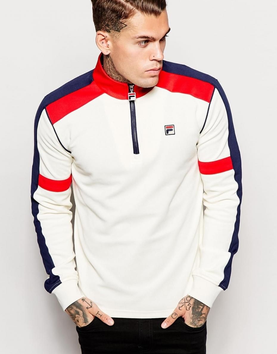 Fila Vintage Veste De Survetement A Enfiler Jpg 930 1 186 Piksel Erkek Gunluk Giyim Erkek Giyim Svetsortler