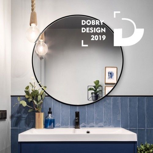 Modne lustro czarne okrągłe łazienkowe w stylu skandynawskim. Cienka rama wykonana jest z Bathroom, Furniture, Design, Home Decor, Style, Ul, Ideas, Products, Round Bathroom Mirror