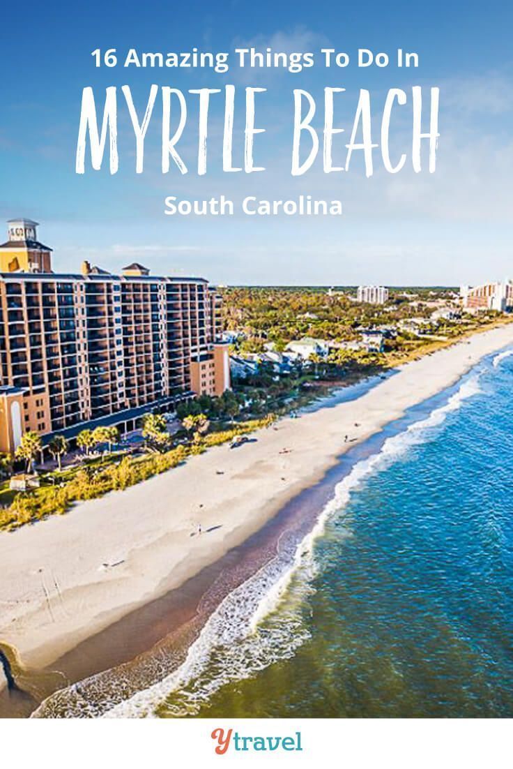 Want to visit Myrtle Beach? Here are 16 awesome things to do in Myrtle Beach South Carolina. Ideas for activities along the boardwalk, best beach activities for travel on a budget, fun attractions with kids, incredible local food and restaurants, and the best hotels and places to stay with kids. Don't take your Myrtle Beach vacation until you have read this travel guide! #beach #beaches #usatravel #familytravel #familyvacation #travel #tips #traveltips Carolina Do Sul, South Carolina Travel, Myrtle Beach South Carolina, Carolina Girls, Visit Myrtle Beach, Myrtle Beach Vacation, Beach Vacations, Myrtle Beach Travel Guide, Samana