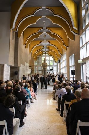 An Urban Indoor Wedding Ceremony Seattle Art Museum Washington An Urban Indoor Wedding Ceremony Seattle Art Museum Washington