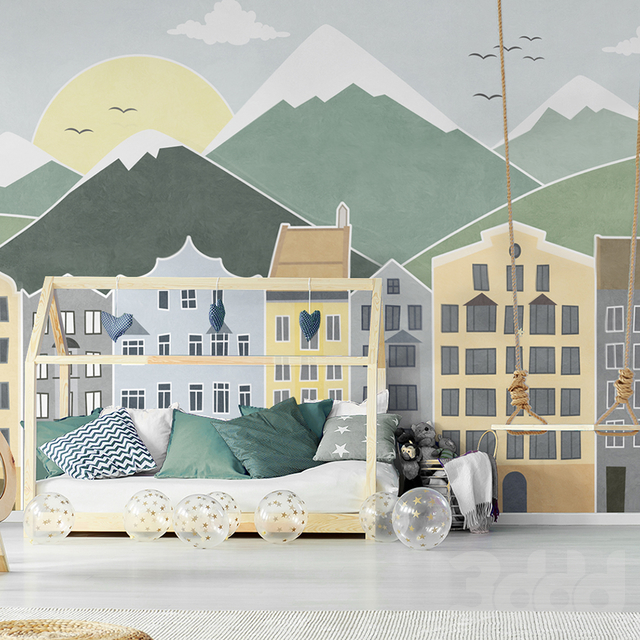 3d модели: Стены, обои - Дизайнерские обои Big Little pack 4 Toddler Bed, Kids, Furniture, Child Bed, Young Children, Boys, Home Furnishings, Children