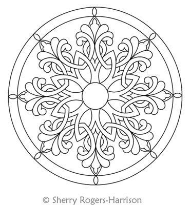 Celtic Snowflake Medallion with Circles | Digital Quilting Designs