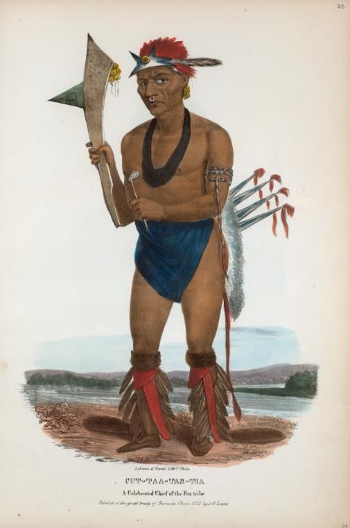 A Native American Sauk /& Fox Indian Chief 1835 Kee-o-kuk Historic Art Print