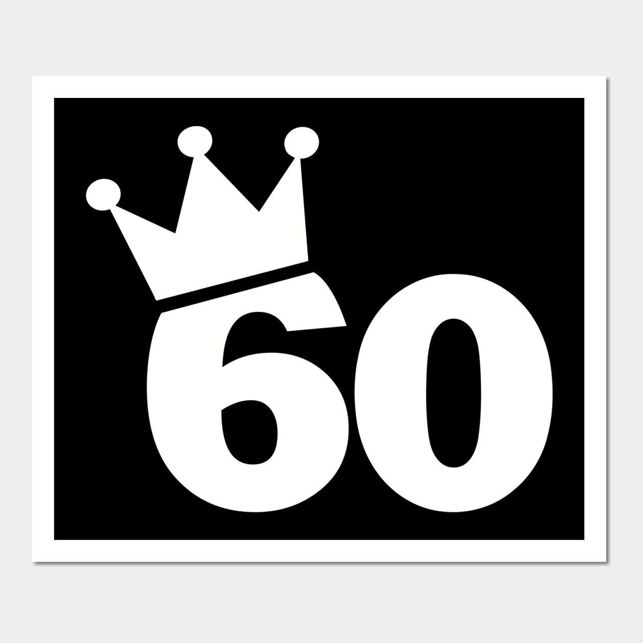60th Birthday Crown Wall Art Print 60th Birthday Crown Wall Art Print