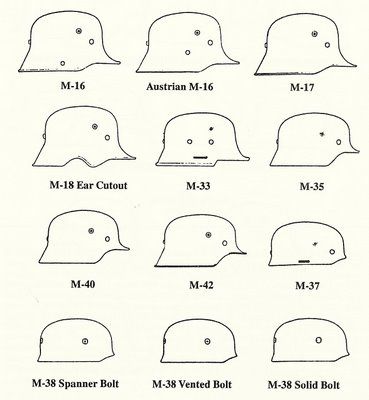 NOTE: THE M-17 IS SUPPOSE TO BE THE M-18. THE M-17 IS THE SAME AS THE M-16 BUT WITH A STEEL LINER BAND Wwii Uniforms, German Uniforms, Military Uniforms, German Soldiers Ww2, German Army, German Militaria, German Helmet, Ww2 Pictures, Guns And Ammo