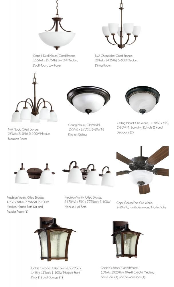 Elite Lighting Package In Oiled Bronze With Low Foyer Light Fixture Option 1299 Fixtures Bathroom Foyer Lighting Fixtures, Elite Light Fixtures