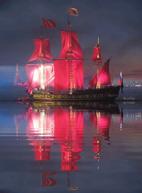 Pin by ♥Amy Lynn♥ on ♢Reflections♢ | Water reflections, Beautiful gif, Boat