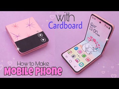 How to make Folding Mobile Phone with cardboard and paper/ DIY Paper Mobile Phone/ Paper Craft phone - YouTube Fun Easy Crafts, Hand Crafts For Kids, Easy Diy Art, Paper Crafts For Kids, Cute Crafts, Paper Crafts Diy, Diy For Kids, Paper Folding For Kids, Paper Folding Crafts