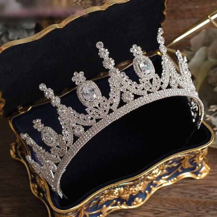 Luxury Tiaras Crowns AAA Cubic Zirconia Princess Pageant Wedding Hair Accessories Cosplay #crowntiara