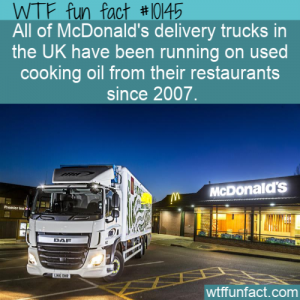 WTF Fun Fact - Cooking Oil Fuel WTF Fun Fact - Cooking Oil Fuel
