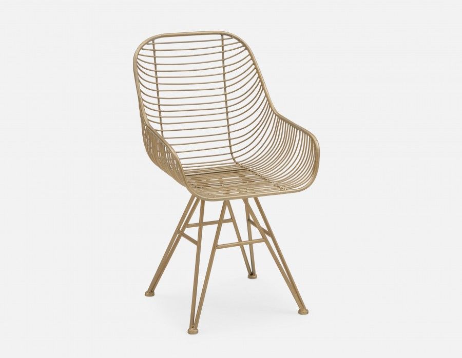 Ester Gold Dining Armchair Structube Dining Room Furniture Modern Metal Dining Room Chairs Affordable Dining Room