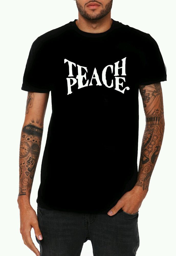 Peace No War T-Shirt Mens Black Anti War Teach Peace | Mens shirts, T shirt, Teach peace