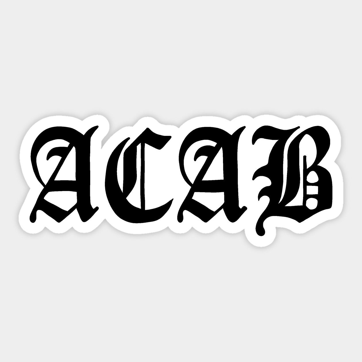 Acab Sticker | Vintage tattoo design, Custom tattoo design, Traditional