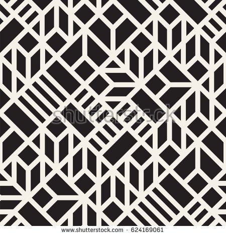 Vector seamless pattern. Mesh repeating texture. Linear grid with chaotic shapes. Stylish geometric lattice modern design Seamless Patterns, Modern Design, Mesh, Geometric, Shapes, Texture, Wall Design, Linear, Grid